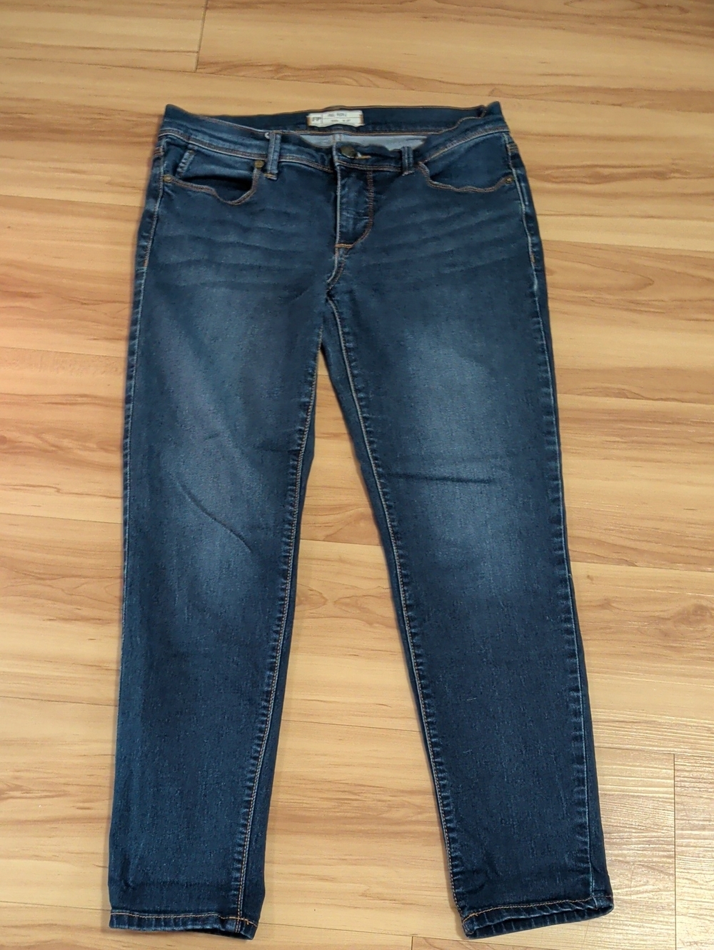 Classic Women's Free People Dark Blue Slim Jeans